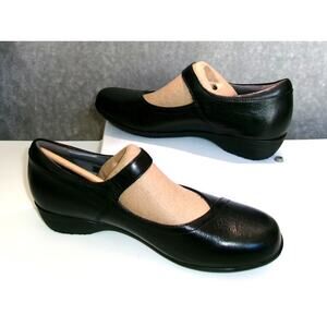 NIB Dansko Fawna Black Leather Slip on Mary Jane Shoe Size 37 US 6.5-7